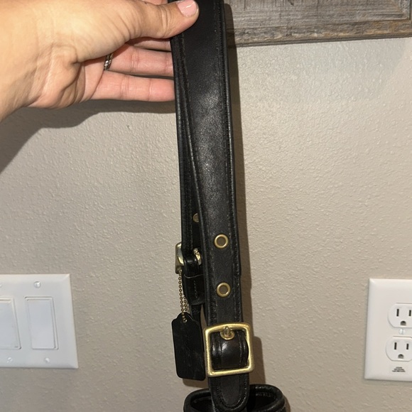 Vintage Coach Legacy drawstring hat black leather purse Y2K - Picture 7 of 12